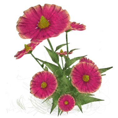 beyaz zemin üzerine suluboya çiçek