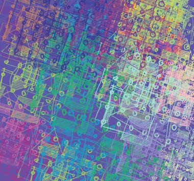 Farklı renk kalıplarına sahip soyut grunge arkaplanı 