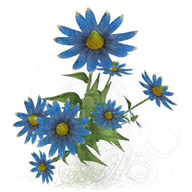 çiçekler ile suluboya çiçek