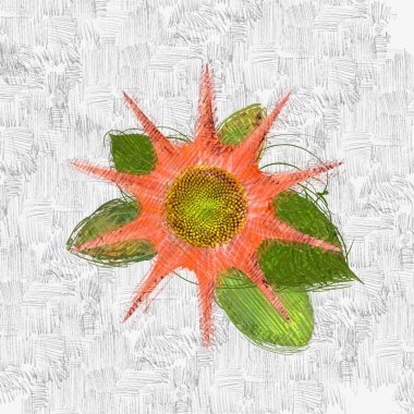 Eskipli arka planda dağınık grungy çiçek