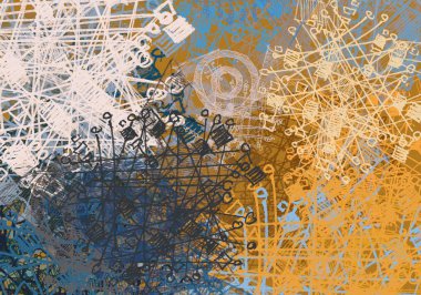 Farklı renk kalıplarına sahip soyut grunge arkaplanı 