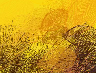 Sarı yapraklı sonbahar arkaplanı