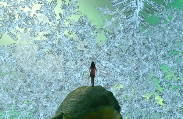 Ormandaki genç kadın