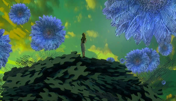 Çiçekli suluboya arkaplan