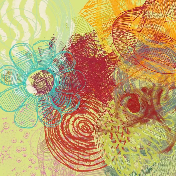 suluboya ile soyut fraktal arka plan