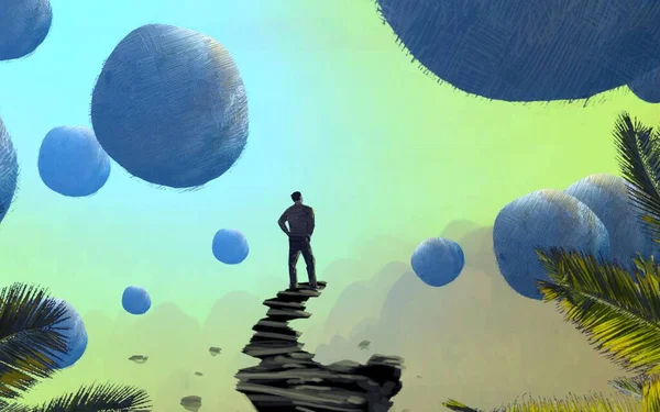 tropikal ağaç ile suluboya arka plan