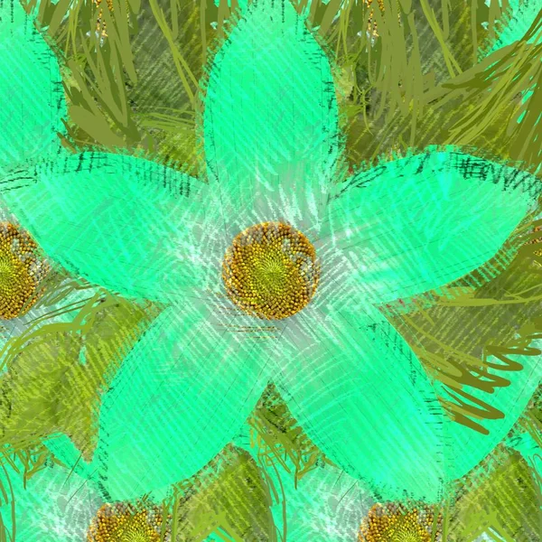 Arka planda çiçekler olan kusursuz desen