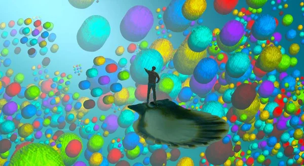 Fundo Abstrato Com Balões — Fotografia de Stock