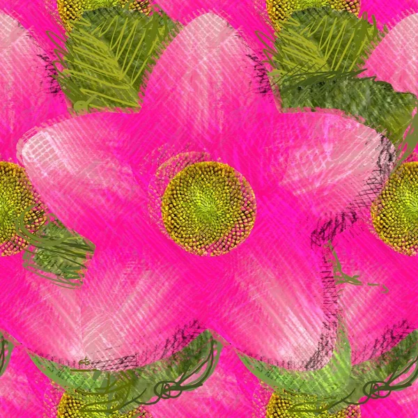 Arka planda çiçekler olan kusursuz desen