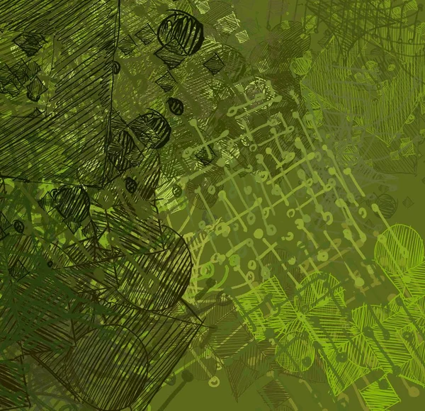 yeşil yaprakları ile antika arka plan