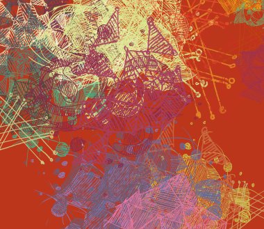 Farklı renk kalıplarına sahip soyut grunge arkaplanı 