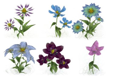 Çiçeklerle kusursuz desen