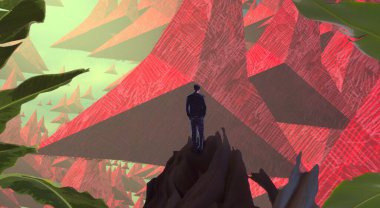 Parkta kırmızı gül