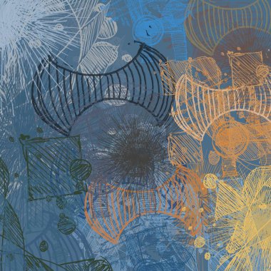 elle çizilmiş sorunsuz desen