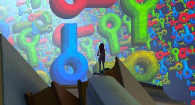 renkli ve beyaz arkaplan