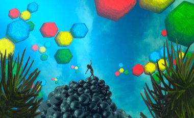 noel ve yeşil arka plan