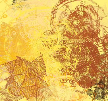 Farklı renk kalıplarına sahip soyut grunge arkaplanı 