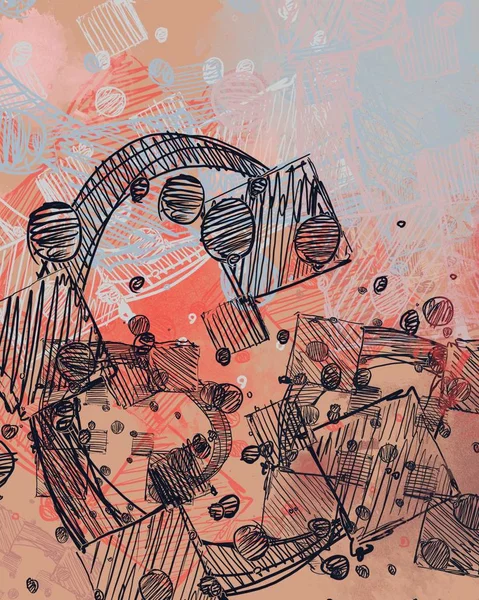 Farklı renk kalıplarına sahip soyut grunge arkaplanı 