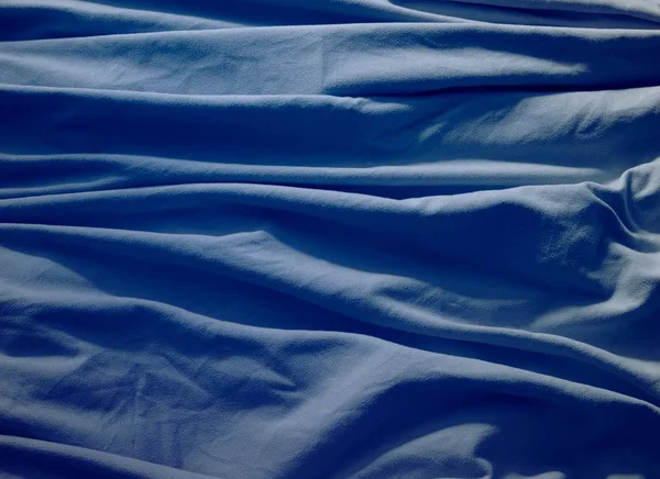 Синій Гладкий Шовковий Фон — стокове фото
