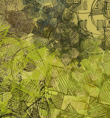 Grunge arka planı yeşil yaprakları ile