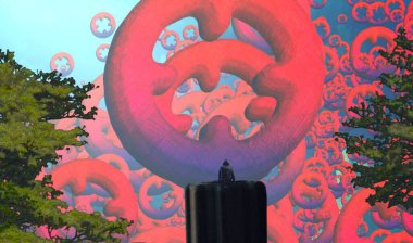 metin için alanı olan soyut kavramsal yaratıcı arkaplan 