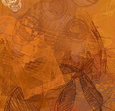 altın yaprakları ile soyut arka plan