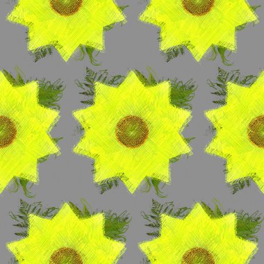 Yeşil yapraklı pürüzsüz desen