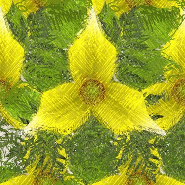 Arka planda çiçekler olan kusursuz desen