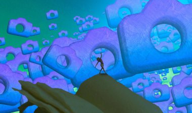 alan ile sorunsuz mavi arka plan