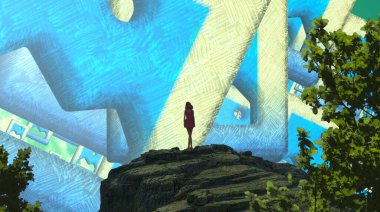 Parktaki güzel genç çift