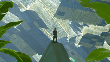 Şehrin soyut arkaplanı