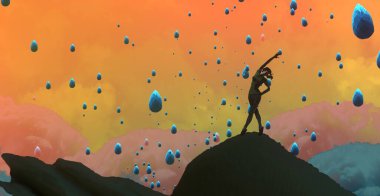 metin için alanı olan soyut kavramsal yaratıcı arkaplan 