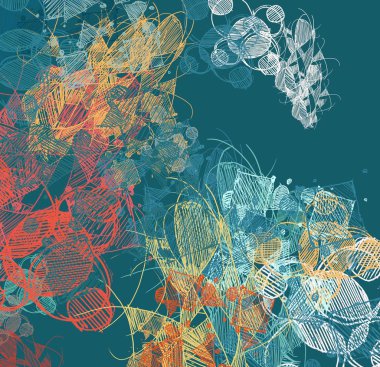 Farklı renk kalıplarına sahip soyut grunge arkaplanı 