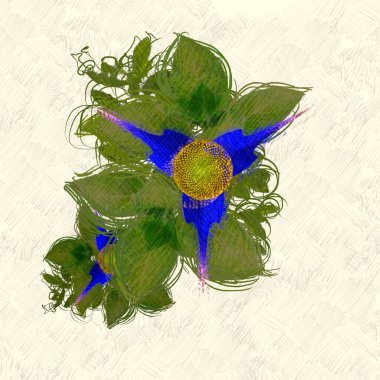 Eskipli arka planda dağınık grungy çiçekler