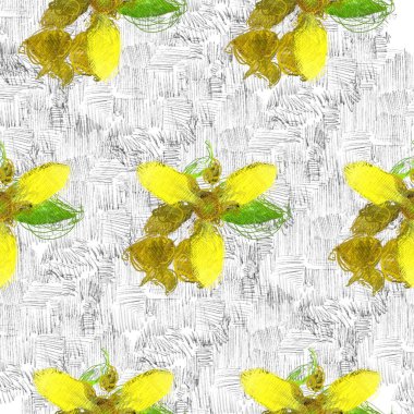 Yeşil yapraklı pürüzsüz desen