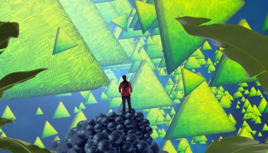 Yeşil yapraklı soyut arkaplan