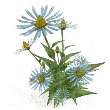 beyaz zemin üzerine suluboya çiçek