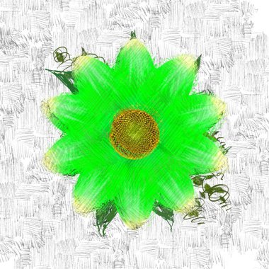 Eskipli arka planda dağınık grungy çiçek