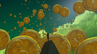 noel ve yeşil arka plan