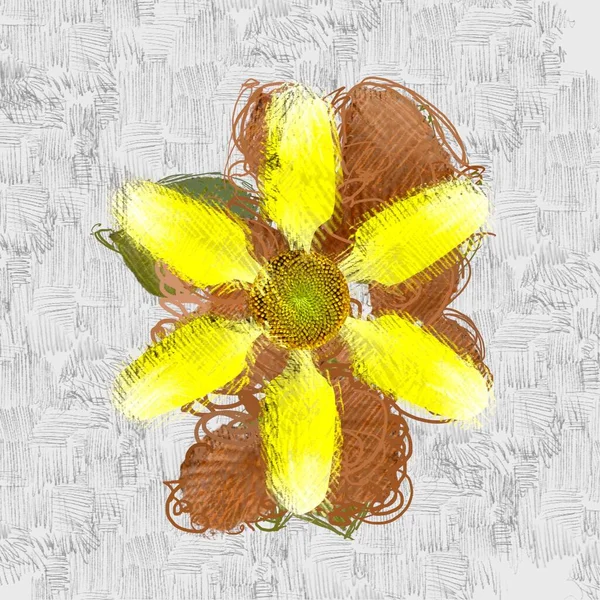 Жовті Квіти Дерев Яному Фоні — стокове фото