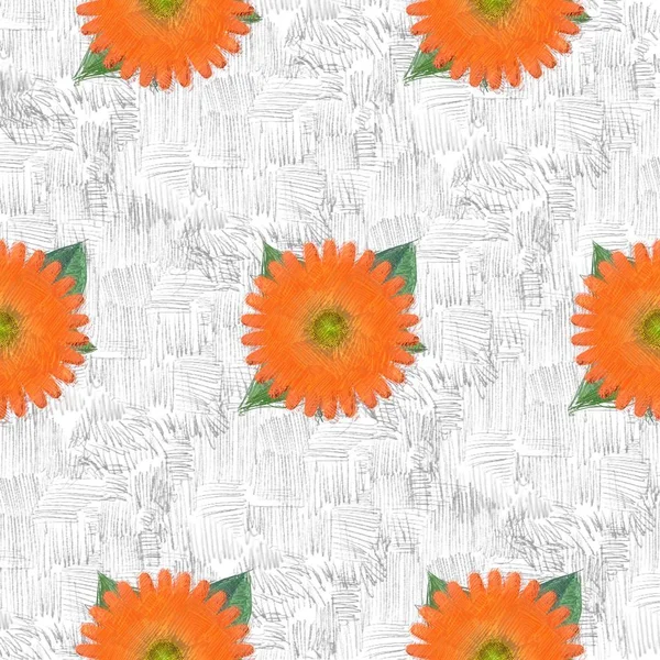 花を背景にしたシームレスなパターン — ストック写真