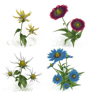 Çiçeklerle kusursuz desen