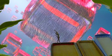 ahşap bir arka plan üzerinde renkli kitap