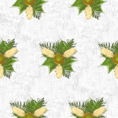 Suluboya çiçekli kusursuz desen