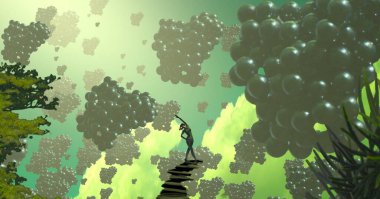 Metin için alanı olan soyut arkaplan