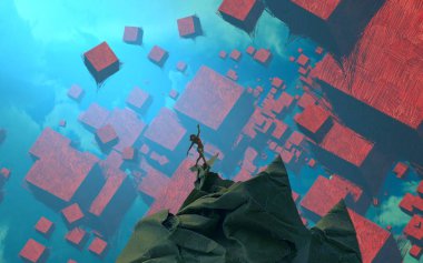 Bir dünyanın soyut çizimi