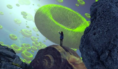 Ormandaki güzel kadın