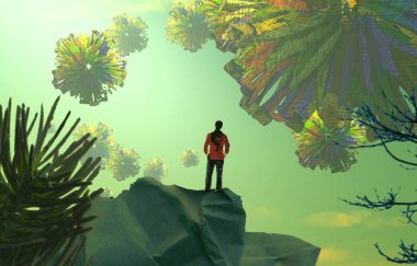 palmiye ağacı kadınla