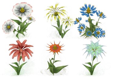 Çiçeklerle kusursuz desen