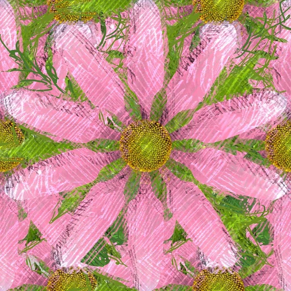 Färgglada Blommor Den Gröna Bakgrunden — Stockfoto